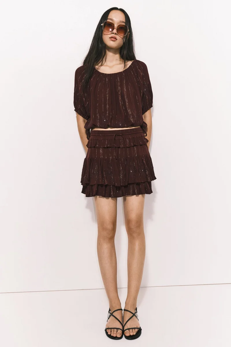 H&M Flounced mini skirt