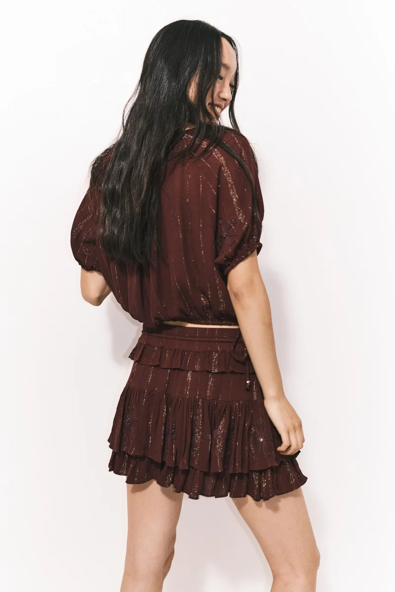 H&M  Flounced mini skirt for Women | Best Price UAE