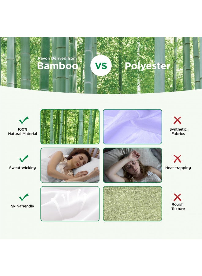 Bedsure Bedsure Cooling Pillow, Rayon Derived from Bamboo Adjustable Gusseted Pillow Queen Size with Down Alternative Filling, Fluffy Soft Pillow for Back Stomach Side Sleepers  - Image 1