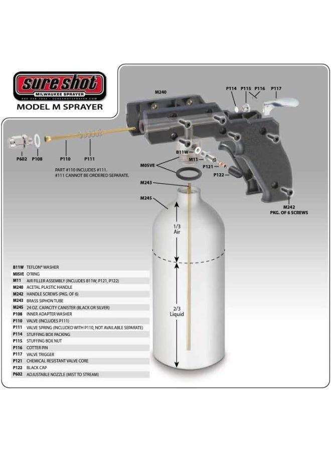 Sure Shot M2400 Anodized Aluminum Sprayer With Adjustable Nozzle  - Image 4