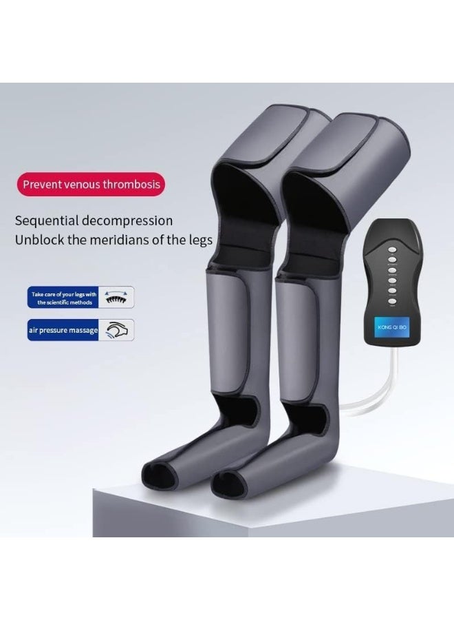 Premium Leg Massager for Blood Circulation & Pain Relief - Air Compression & Heat Therapy for Foot, Thigh, and Knee - Easy to Use for Daily Use - Image 3