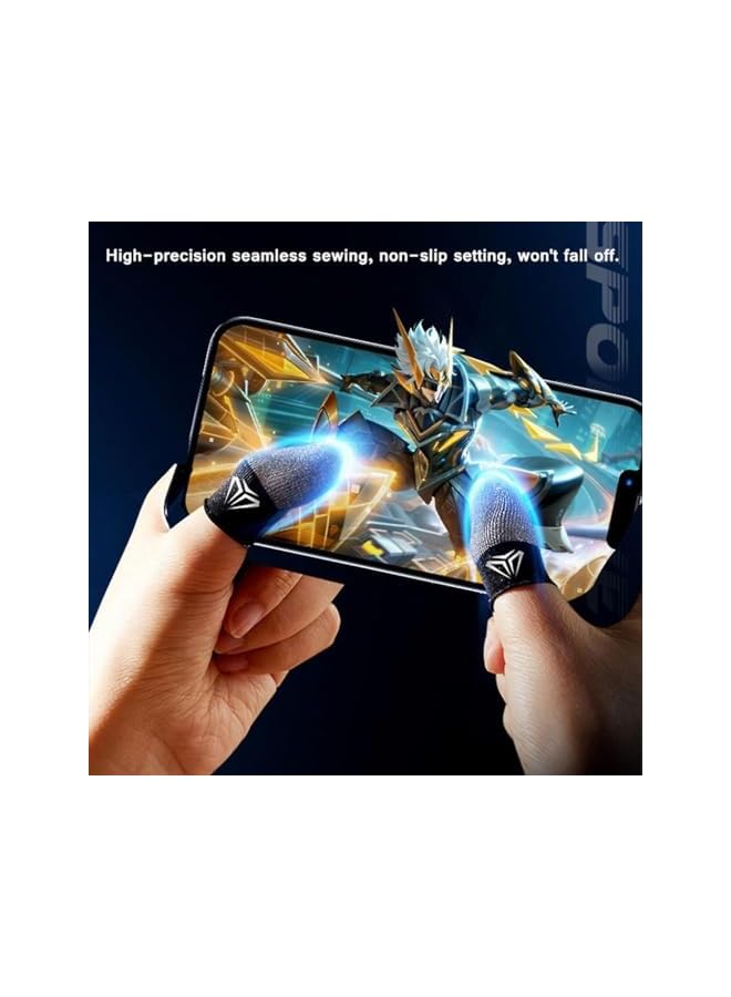Green Tiger 4 Pieces Finger Sleeves Trigger for Gaming,Small Finger Gloves Anti-sweat Gaming Accessories - Image 3
