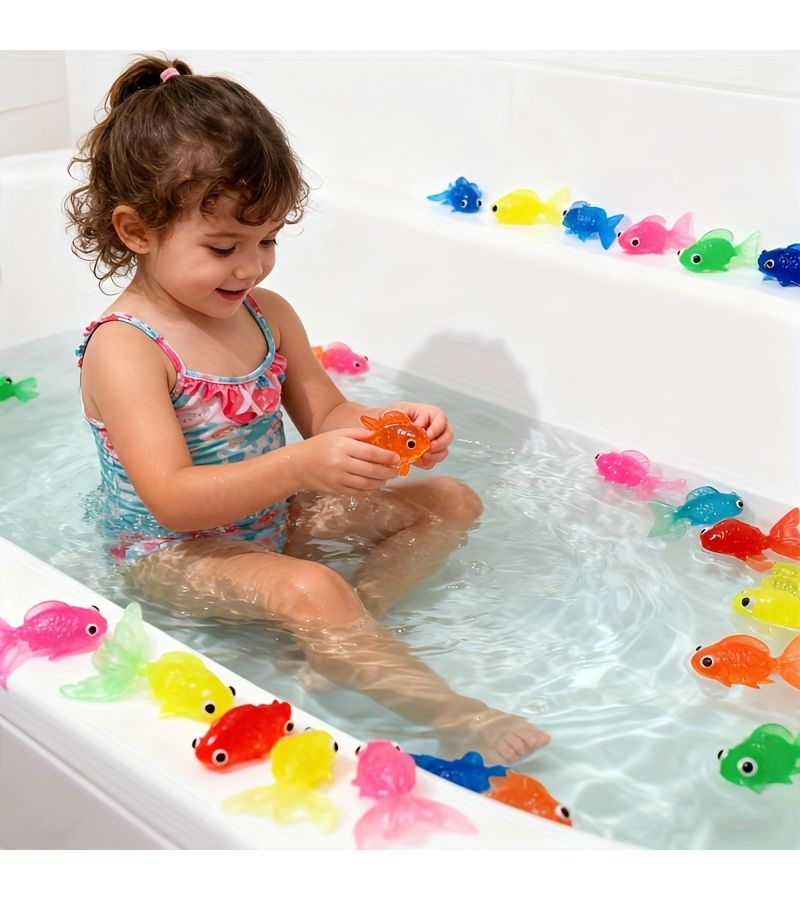 14 Pcs Floating Plastic Golden Fish Toys for Water Games Party Decor - Image 2