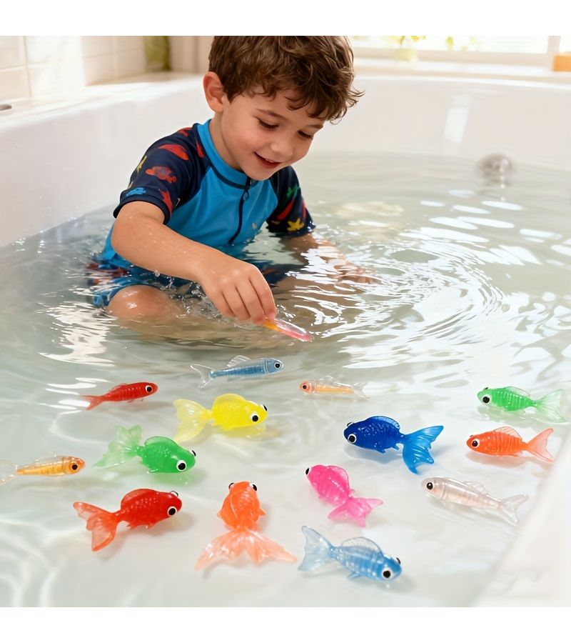 14 Pcs Floating Plastic Golden Fish Toys for Water Games Party Decor - Image 3