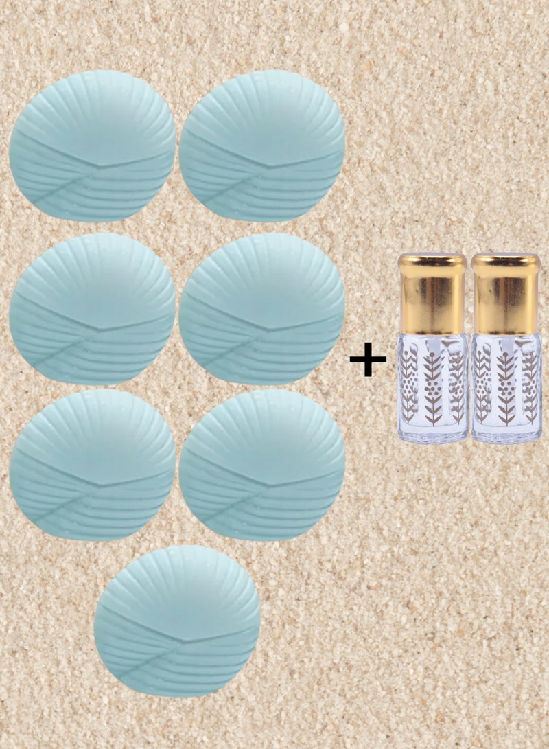 كلاسيك كولكشن 7 قطع عطر كلاسيك شكل صدفه طويل الثبات 25 مل و 2 قطع مسك 3 مل - Image 1