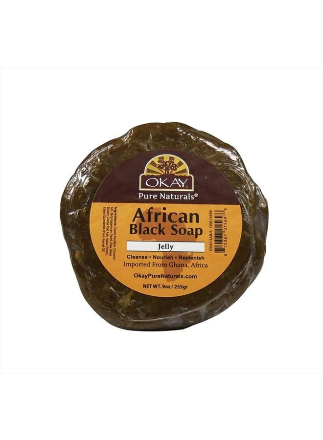 OKAY AFRICAN BLACK JELLY SOAP 9oz - Image 1