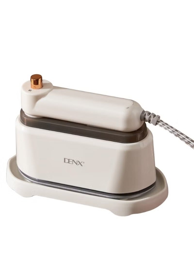 Denx Electric 2-in-1 Steam & Dry Mini Travel Iron with 180ml Tank, Thermal Protection, Brush Attachment, Fast Heating for Abayas, Shirts, Suits & Curtains – Vertical & Horizontal Ironing - Image 2