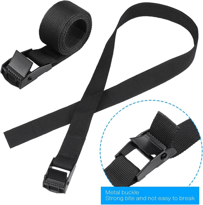 Hejo 6 PCS Ratchet Strap,Sturdy Lashing Straps with Cam Buckle, Rustproof Fastening Ratchet Tie Down Straps for Motorcycles, Bicycles, Luggage, Packages (65x2.5cm) - Image 4