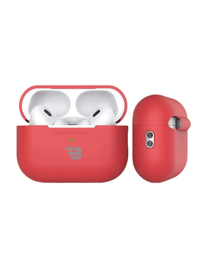بايكرون حافظة سيليكون لسماعات Airpods Pro الجيل الثاني باللون الأحمر - Image 2
