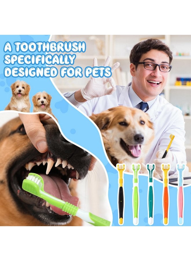 Vesici 20 Pcs 7 Inch Dog Toothbrush 3 Sided Dog Tooth Brush Cat Toothbrush Pet Teeth Cleaning Brush Dental Care Suitable for Most Pets Puppy Kitten Different Teeth and Mouth Shapes Cleaning - Image 3