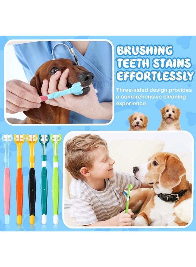 Vesici 20 Pcs 7 Inch Dog Toothbrush 3 Sided Dog Tooth Brush Cat Toothbrush Pet Teeth Cleaning Brush Dental Care Suitable for Most Pets Puppy Kitten Different Teeth and Mouth Shapes Cleaning - Image 4
