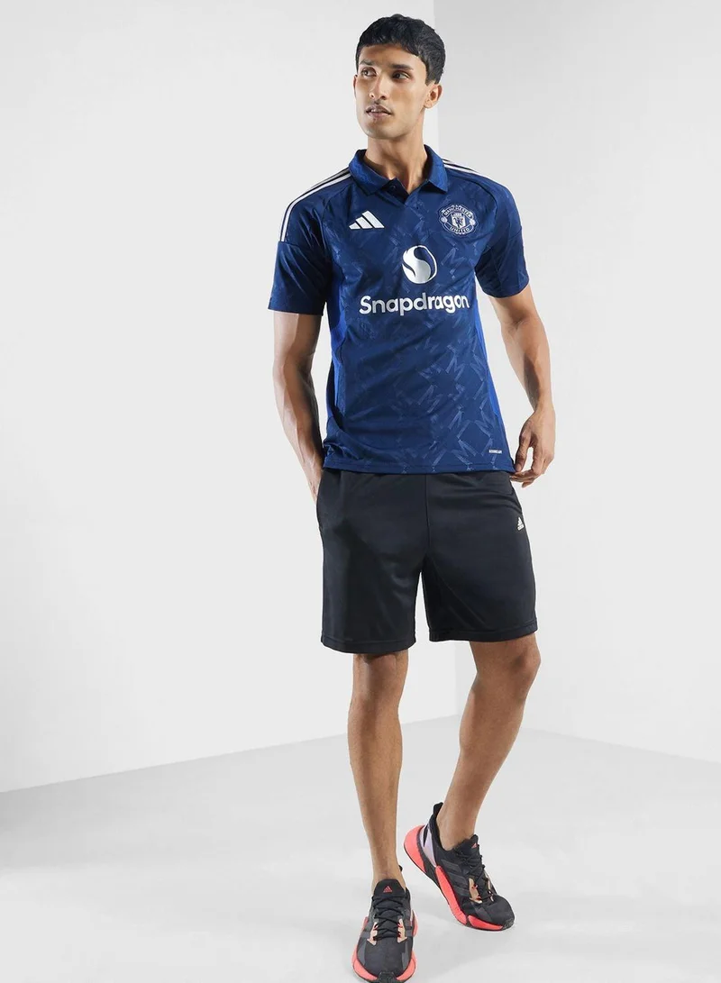 Adidas Mufc A Jsy Blue Football Jerseys For Men Xs