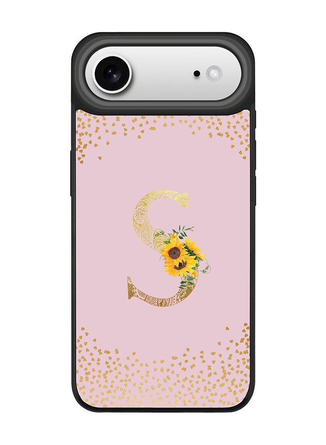 Stylizedd iPhone Air Case, [Compatible with MagSafe] Slim Magnetic cover Phone Case iPhone Air -Custom Floral Monogram - S  (Pink ) - Image 1