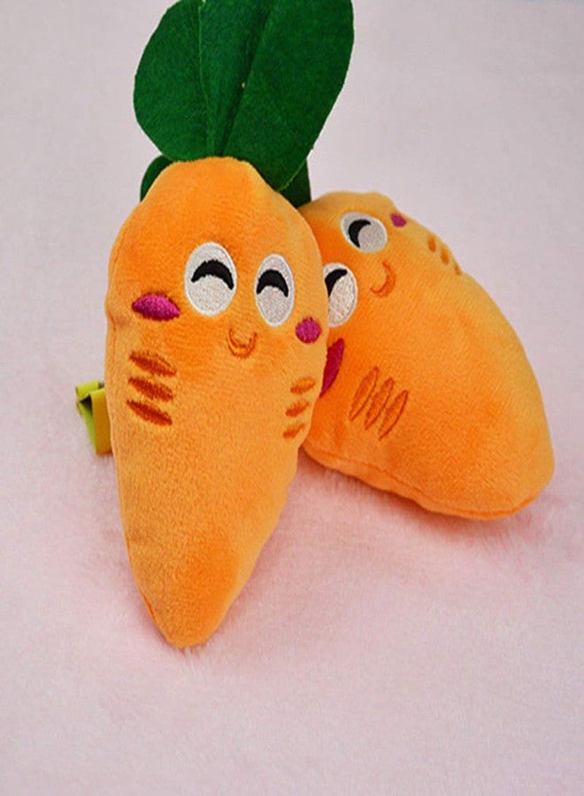 Labriciyon 3 Pcs Orange Soft Puppy Pet Supplies Cute Carrot Plush Chew Squeaker Sound Squeaky Toys for Dog Cat Birthday Xmas Gifts - Image 3