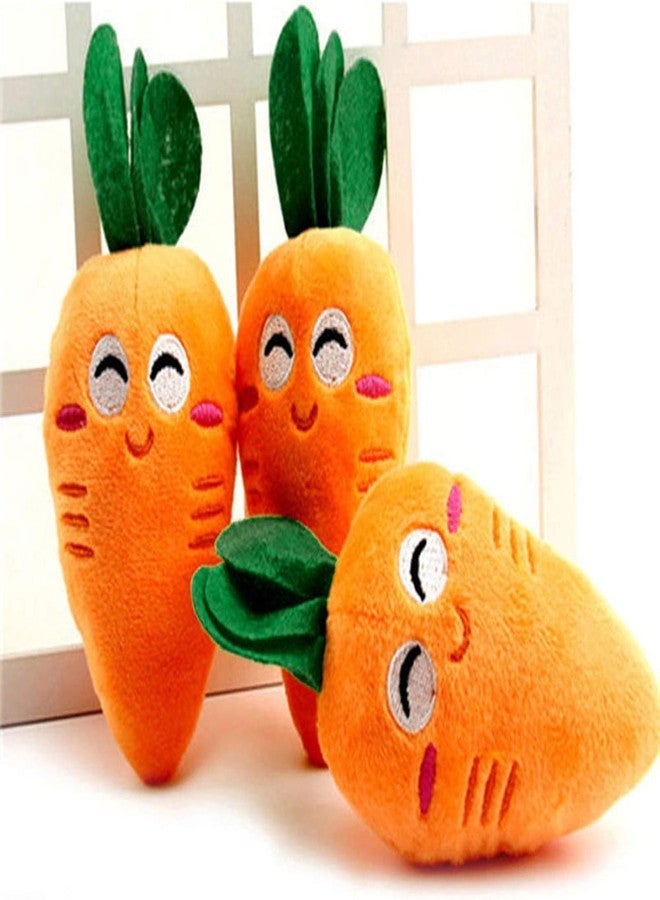 Labriciyon 3 Pcs Orange Soft Puppy Pet Supplies Cute Carrot Plush Chew Squeaker Sound Squeaky Toys for Dog Cat Birthday Xmas Gifts - Image 5