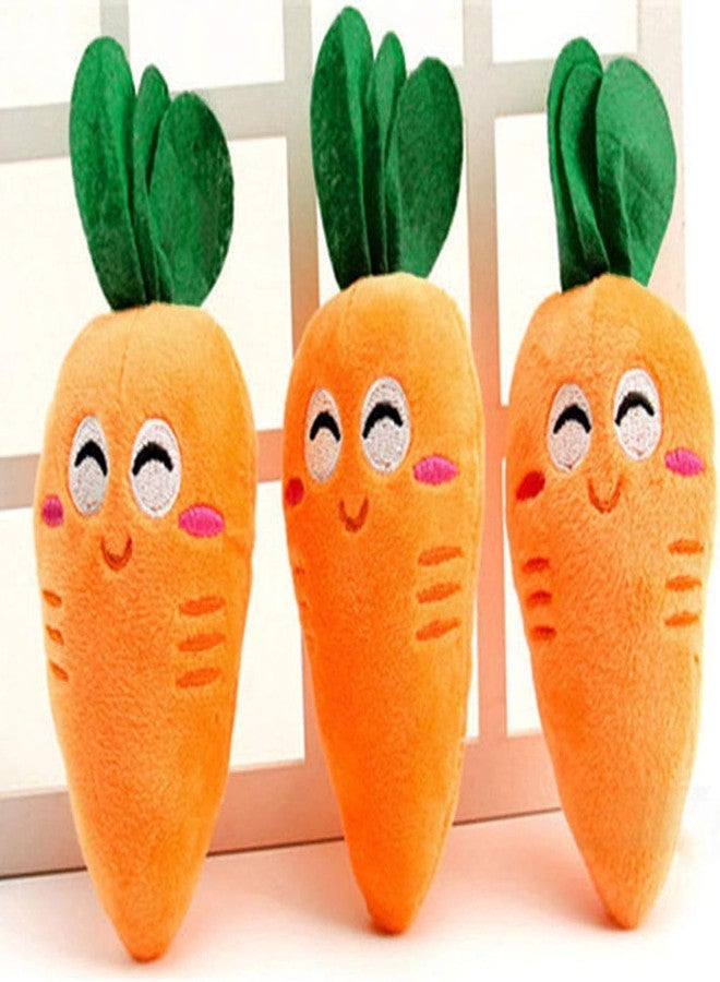 Labriciyon 3 Pcs Orange Soft Puppy Pet Supplies Cute Carrot Plush Chew Squeaker Sound Squeaky Toys for Dog Cat Birthday Xmas Gifts - Image 1