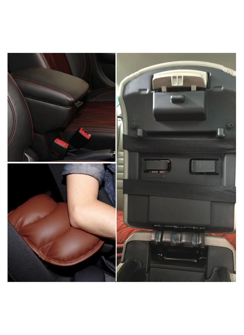 Generic - Comfortable Car Center Console Armrest Cover, Soft Leather Car Console Cover, Car Interior Center Console Pad for Driver or Passenger Arms, Compatible with All Cars (Beige) - Image 1