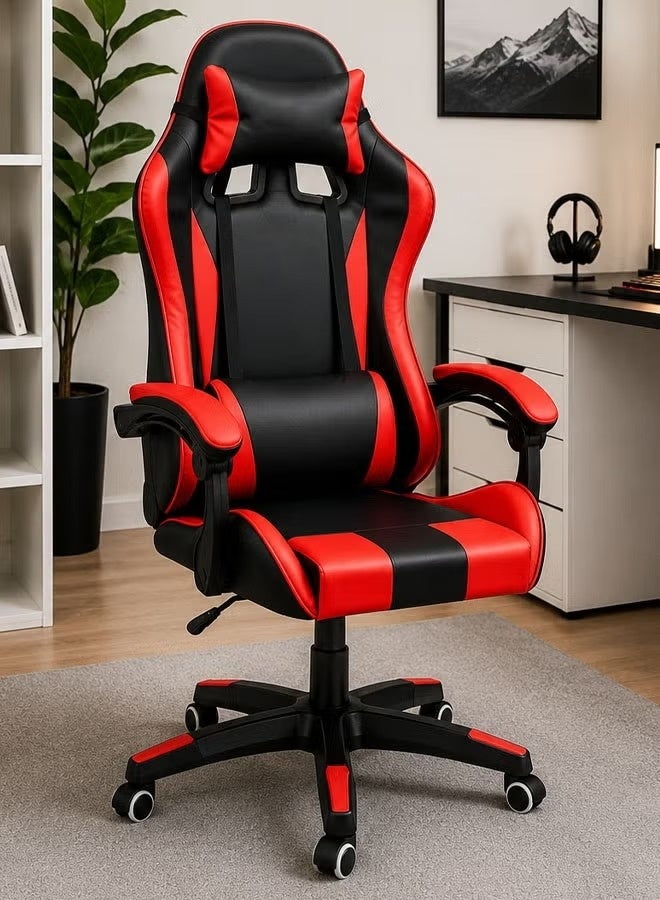 gaming chair Adjustable electronic sports , leather office computer chair, comfortable gaming chair, lumbar support chair with armrests and headrest, 360-degree rotation