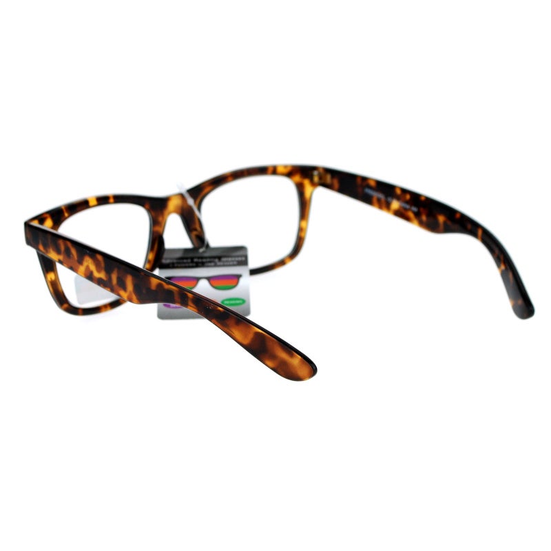SA106 Retro Horn Rim Multi 3 Focus Progressive Reading Glasses Tortoise 1.75 - Image 4