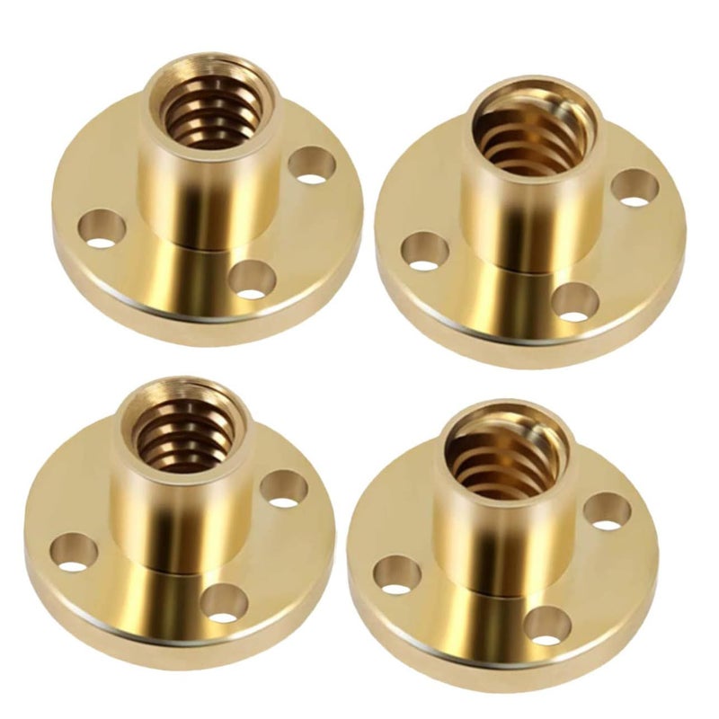 Copper Trapezoidal Screw Nuts 4pcs for CNC Printer Stepper Motor Tool Rail Easy Install - Image 2