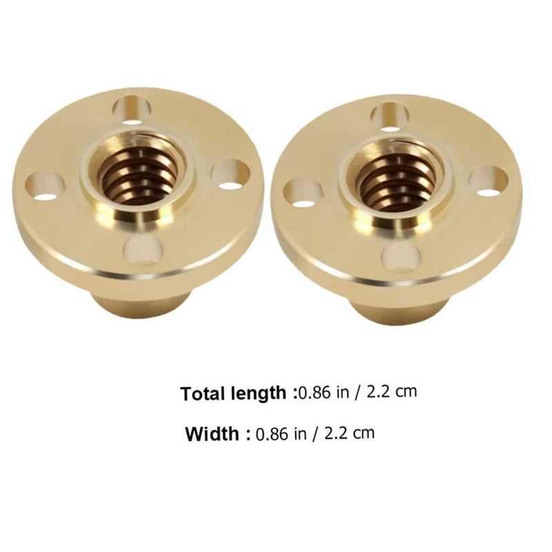 Copper Trapezoidal Screw Nuts 4pcs for CNC Printer Stepper Motor Tool Rail Easy Install - Image 3