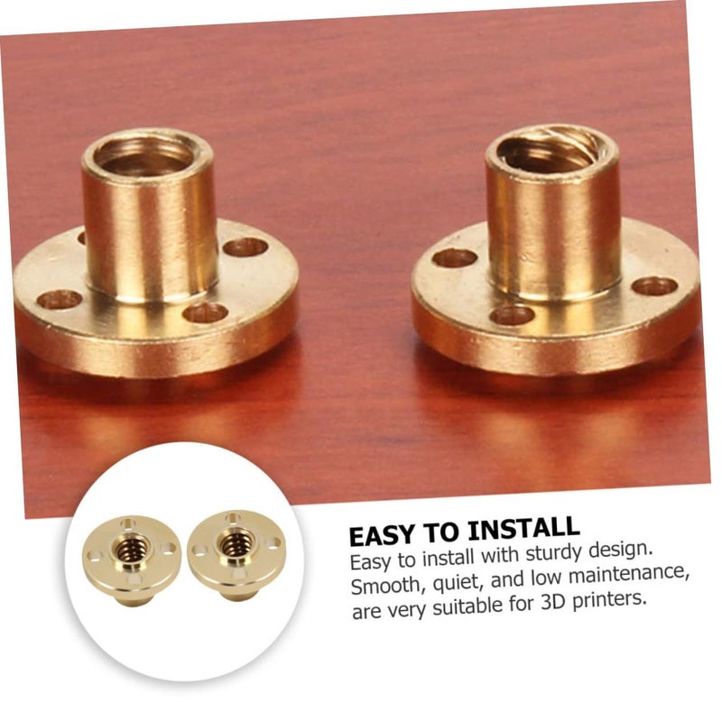 Copper Trapezoidal Screw Nuts 4pcs for CNC Printer Stepper Motor Tool Rail Easy Install - Image 4
