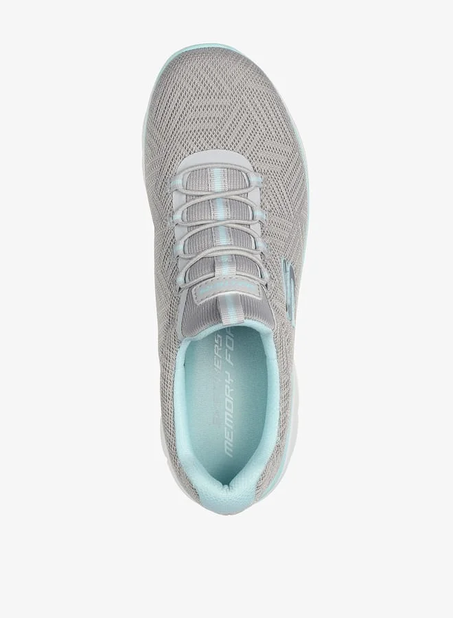 سكيتشرز أحذية رياضية نسائية سهلة الارتداء بنقوش - قمم