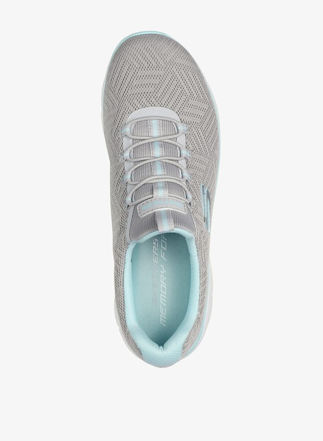 SKECHERS Womens Textured Slip-On Sports Shoes - SUMMITS - Image 2