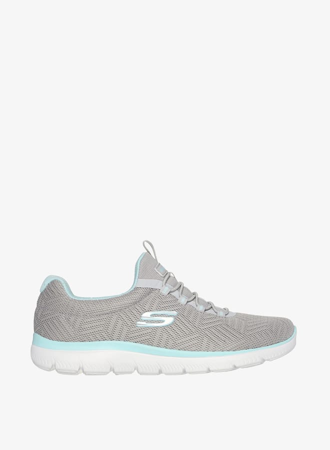SKECHERS Womens Textured Slip-On Sports Shoes - SUMMITS - Image 1