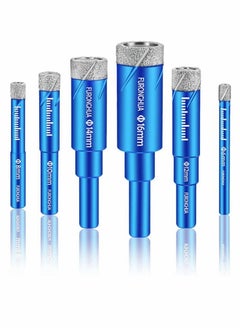 Y&D Dry Diamond Drill Bits Set, 6 Pcs with Quick Change 6/8/10/12/14/16mm Round Shank for Granite Ceramic Marble Tile Stone Glass Hard Materials  - Image 1