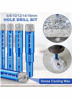 Y&D Dry Diamond Drill Bits Set, 6 Pcs with Quick Change 6/8/10/12/14/16mm Round Shank for Granite Ceramic Marble Tile Stone Glass Hard Materials  - Image 5
