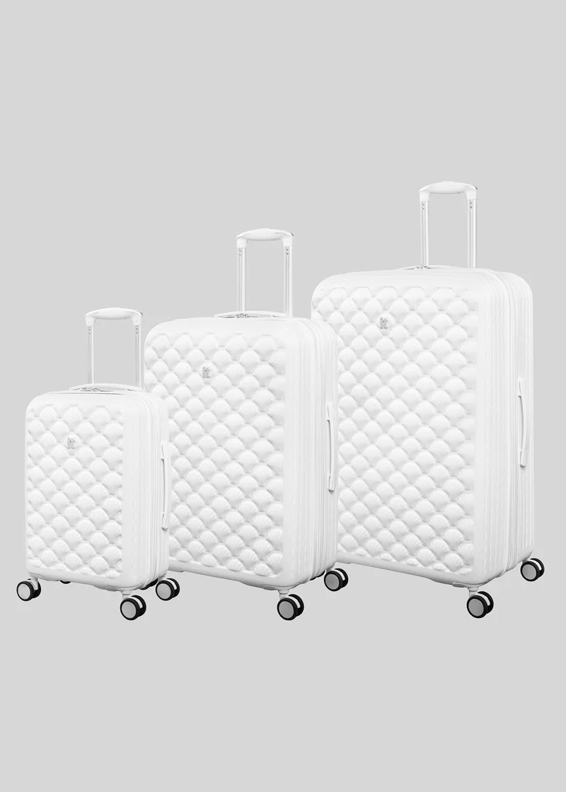 Matalan IT Luggage White Hardshell Suitcase