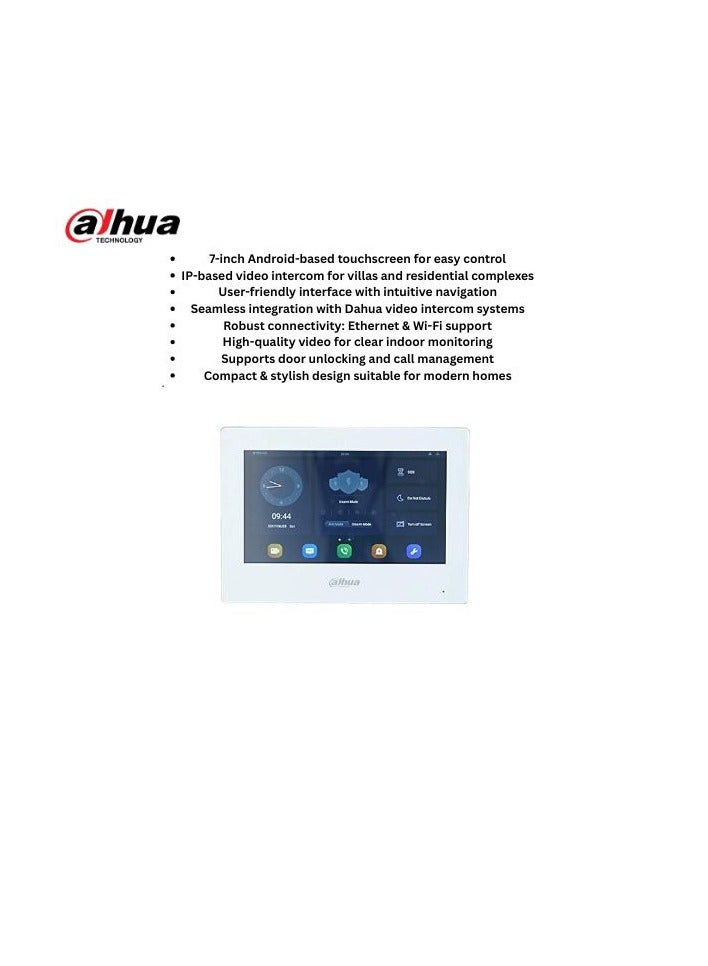 داهوا شاشة داهوا الداخلية مقاس 7 بوصات للفيلات والمنازل - Image 5