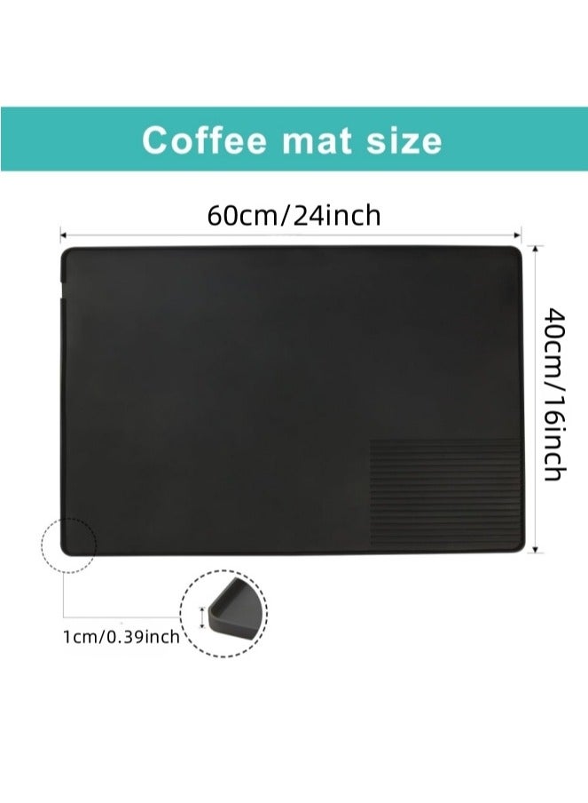 حصيرة قهوة سيليكونية، إكسسوارات بار القهوة، حصيرة بار القهوة، إكسسوارات المطبخ، إكسسوارات محطة القهوة، صينية قهوة، صينية سيليكونية، حصيرة آلة القهوة، صينية قهوة للطاولة - Image 5