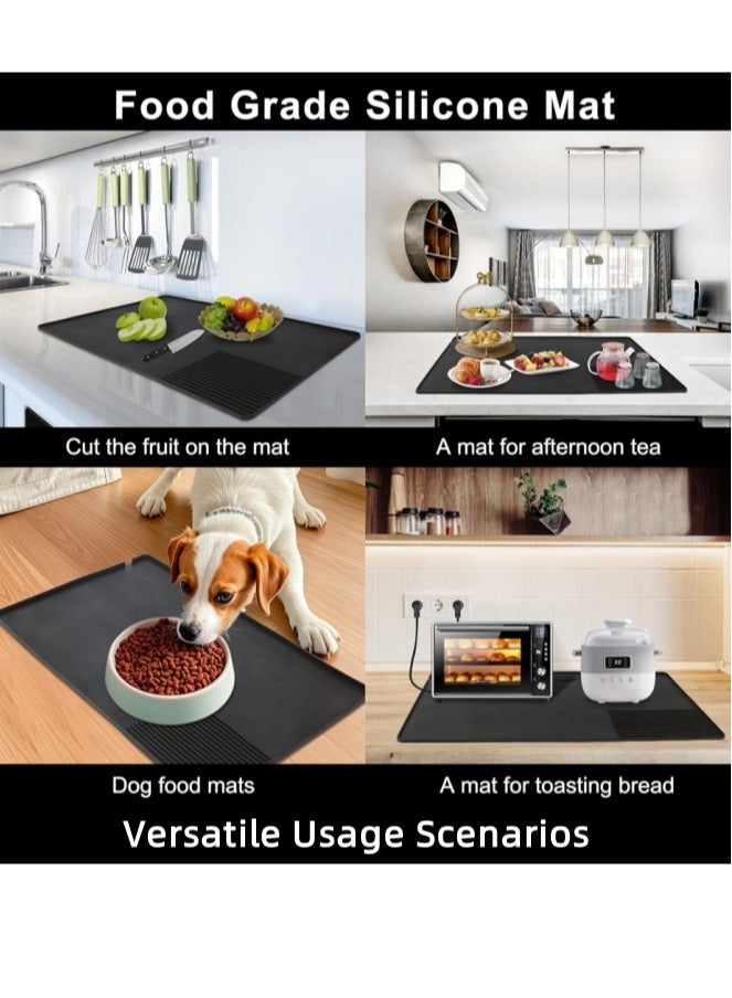 حصيرة قهوة سيليكونية، إكسسوارات بار القهوة، حصيرة بار القهوة، إكسسوارات المطبخ، إكسسوارات محطة القهوة، صينية قهوة، صينية سيليكونية، حصيرة آلة القهوة، صينية قهوة للطاولة - Image 2