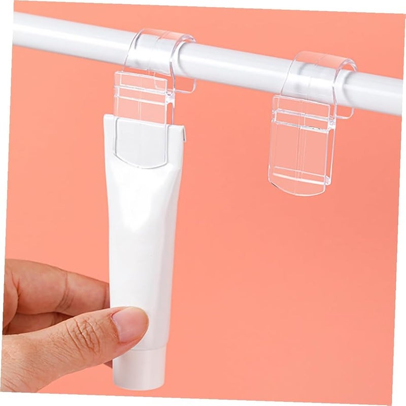Uonlytech 12 Pack Transparent Plastic Hanging Clips For Bathroom Towel And Laundry Organization - Image 4