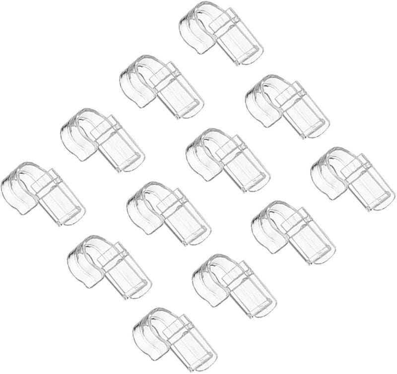 Uonlytech 12 Pack Transparent Plastic Hanging Clips For Bathroom Towel And Laundry Organization - Image 2