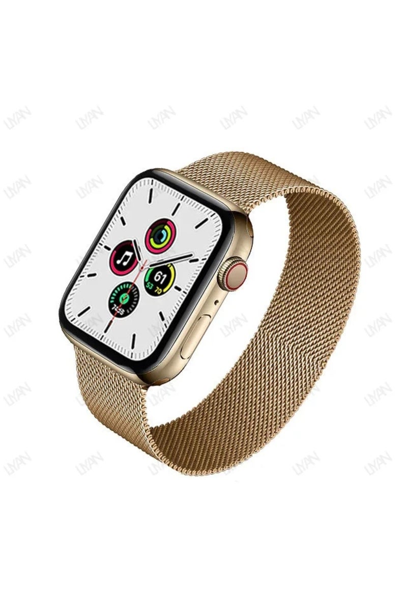 49mm-42mm-44mm-45mm Rose gold 07 Milanese Loop for apple watch band 44mm 45mm 40mm 41mm 46-42mm prid