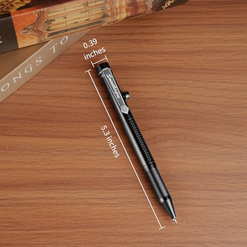 SMOOTHERPRO Bolt Action Pen, Ballpoint and Pencil in One with Graphite Alloy Tip, Retractable Twist Design, Compatible with Parker Refill, for Office Sketching Journaling Grey(APG02) - Image 2