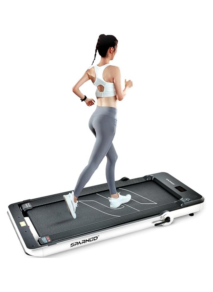 Sparnod Fitness Sparnod Fitness STH-3040 Ultra Slim 2-in-1 Foldable Under Desk Walking Pad Treadmill for Home Use - 4 HP Peak, Preinstalled, Bluetooth Speakers, Store under Bed/Sofa, 110 kg User Weight 