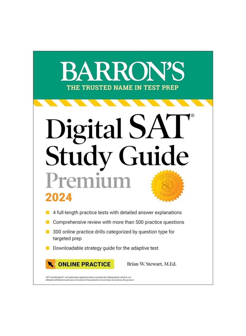 Digital SAT Study Guide Premium 2024 Paperback 