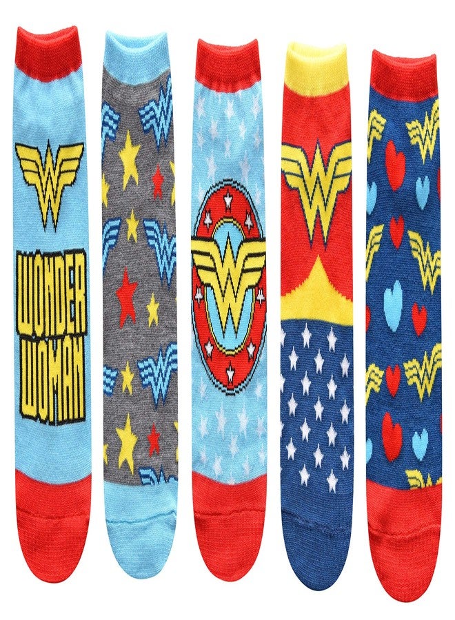 Hyp DC Comics Wonder Woman Classic Juniors/Women's 5 Pack Low Cut Ankle Socks - Image 1