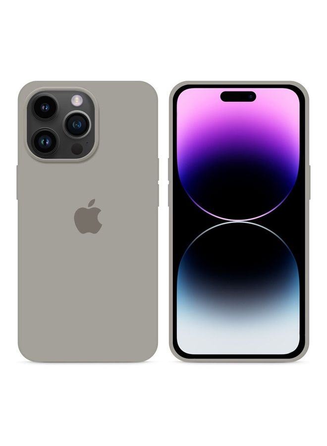 NIBEMINENT Silicone Case Cover Liquid Gel Soft Ultra Slim Shockproof Back Full Body Protection For Apple iPhone 14 Pro Max 6.7 inch Grey - Image 3