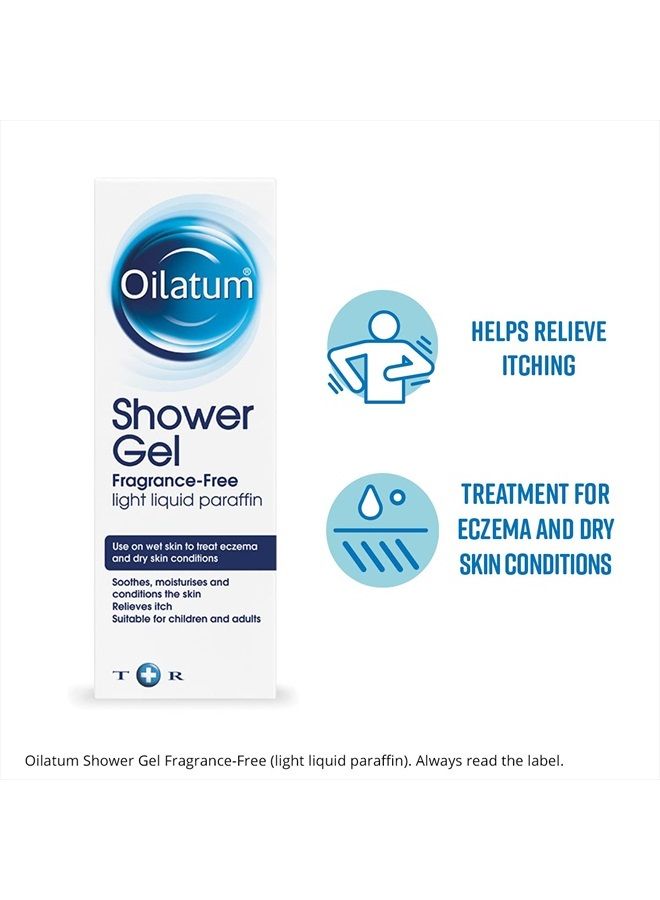 Oilatum Shower Gel Fragrance Free to Treat Dry Skin & Eczema 150ml - Image 2