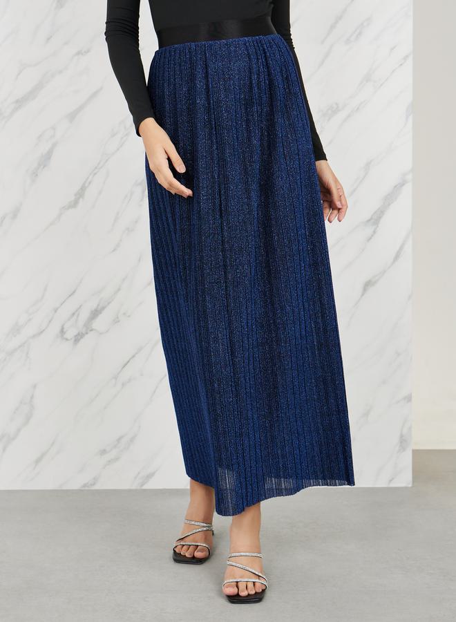 Styli Shimmer Plisse Maxi Skirt  - Image 1