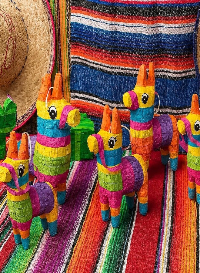 GIFTEXPRESS 12pc Value Pack Mini Donkey Piñatas 7.5x5.5", Rainbow Party Decoration for Cinco De Mayo, Fiestas, Taco, Llama Birthday, Carnival, Classroom & Table Centerpiece Party Favor - Image 5