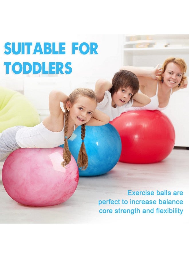 Jadive قطعتان من الكرات المطاطية المطاطية مقاس 24 بوصة، كرات مطاطية مطاطية عملاقة كبيرة الحجم مع مضخة هواء للأطفال للعب على الشاطئ والأنشطة الداخلية والخارجية، باللون الأحمر والأزرق - Image 5