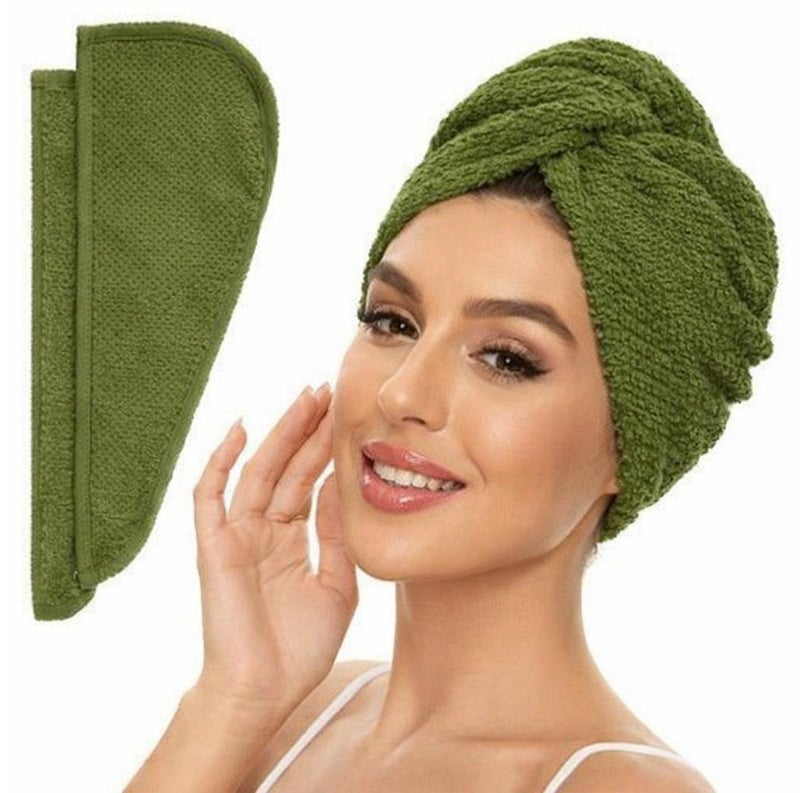 100% Cotton Hair Towel Wrap – Soft, Absorbent & Quick-Dry Turban for All Hair Types