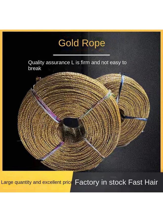 Bluejw Rope Hanging Seedling Hanging Rope Waste Paper Packing Rope Hydraulic Press Packing Straw Rope Binding Greenhouse Laminating Rope Yellow One - Image 4