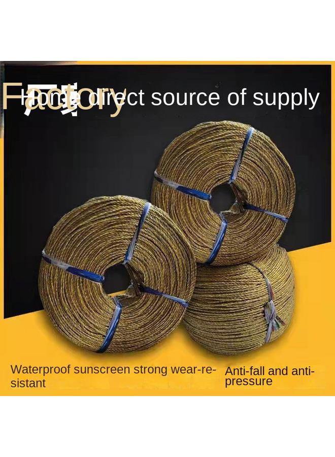 Bluejw Rope Hanging Seedling Hanging Rope Waste Paper Packing Rope Hydraulic Press Packing Straw Rope Binding Greenhouse Laminating Rope Yellow One - Image 5